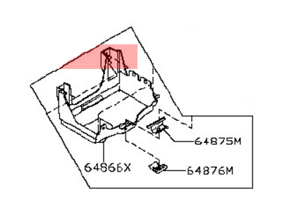 2017 Nissan Titan Battery Tray - 64860-EZ40B