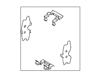 Nissan D1080-1VA0J Hardware Kit-Front Disc Brake Pad