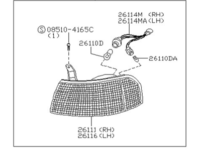 Nissan B6110-85E00 Lamp Assembly-Side Combination,RH