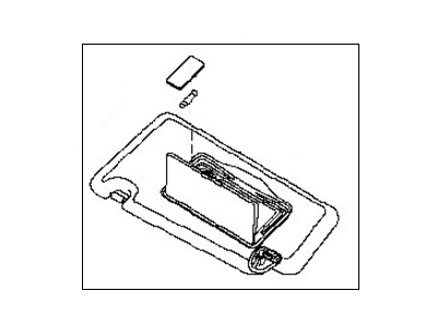 Nissan 96401-JM02A Left Sun Visor Assembly