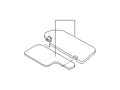 Nissan 96400-ZA301 Right Sun Visor Assembly