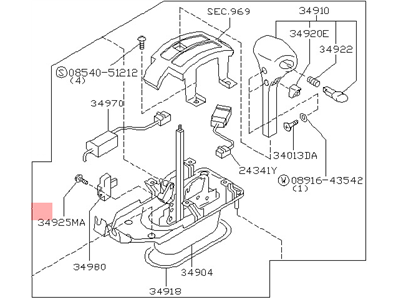 Nissan Stanza Automatic Transmission Shifter - 34901-9B000