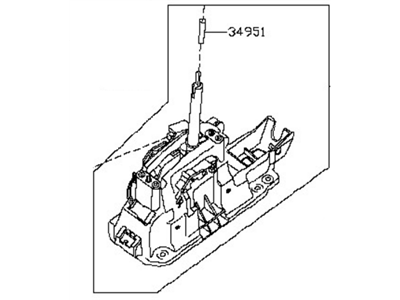 Nissan Maxima Automatic Transmission Shifter - 34901-4RA0A