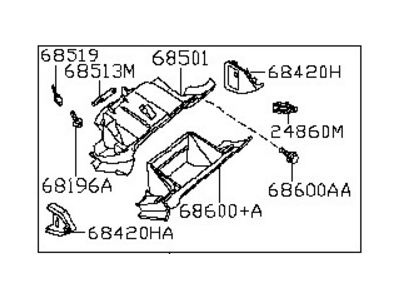 Nissan 68500-JA82C Box-Glove