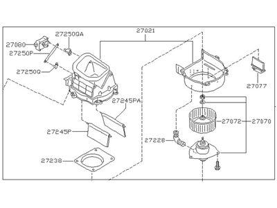 1997 Nissan Maxima Blower Motor - 27200-39U00