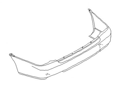 Nissan 85022-8B725 Rear Bumper Cover Kit