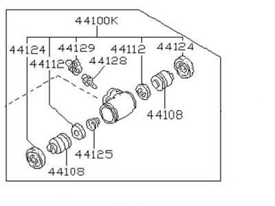 1992 Nissan Sentra Wheel Cylinder - 44100-50C10