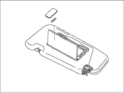 Nissan 96401-1AA1B Driver Side Sun Visor Assembly