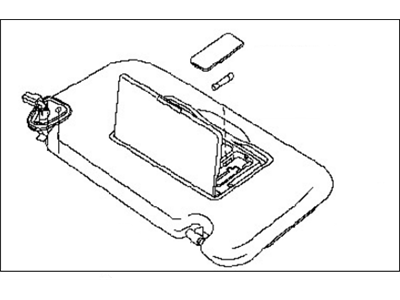 Nissan 96400-1AA1B Passenger Side Sun Visor Assembly