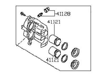 Nissan 41001-ZC60B CALIPER Assembly-Front RH,W/O Pads Or SHIMS