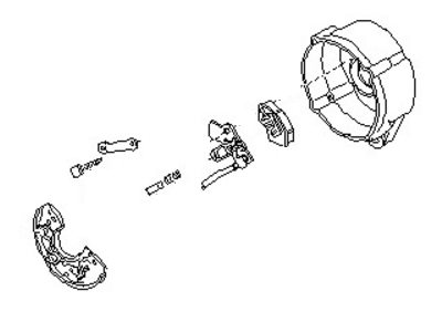 1984 Nissan Sentra Alternator Case Kit - 23127-N9501