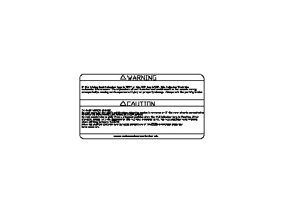 Nissan 99075-8Z300 Label-Caution,Transfer Control