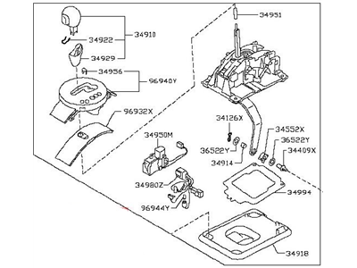 Nissan 34901-1EA1E Transmission Control Device Assembly