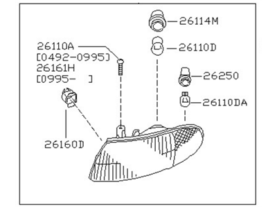 Nissan B6115-1B000 Lamp Assembly-Side Combination,LH