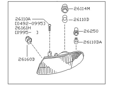 Nissan B6110-1B000 Lamp Assembly-Side Combination,RH