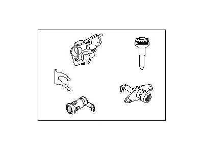 Nissan K9810-5M016 Key Set-Cylinder Lock