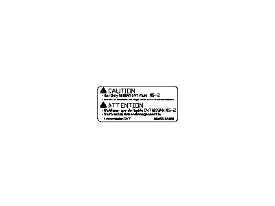 Nissan 99053-JF00A Label-Oil Caution