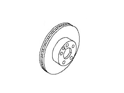 Nissan 43206-JA00A Rotor-Disc Brake,Rear