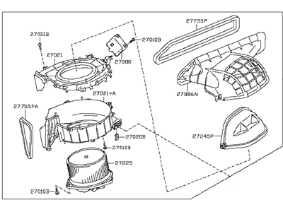Nissan 27200-1AA0C Blower Assy-Front