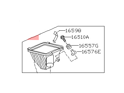 Nissan 16528-AW000 Body Assembly-Air Cleaner