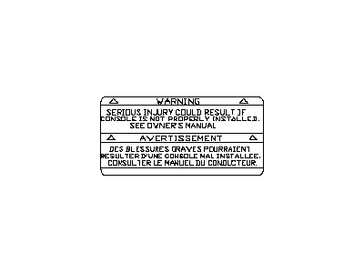 Nissan 96919-7S000 Label-Console