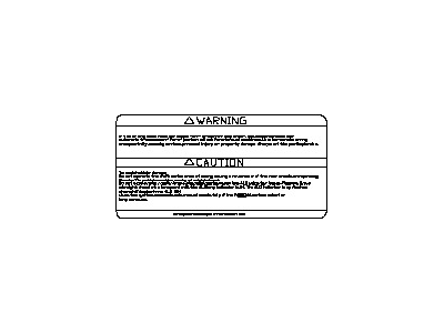 Nissan 99075-2W810 Label Transfer Control