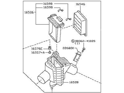 Nissan 16500-JF00A Air Cleaner