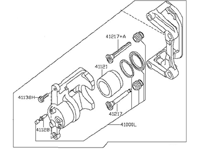 Nissan 41011-9N00A CALIPER Assembly-Front LH,W/O Pads Or SHIMS