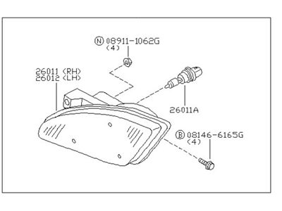 Nissan 26060-9E025 Driver Side Headlight Assembly