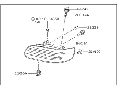 2001 Nissan Sentra Headlight - B6010-4Z300