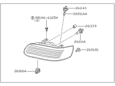 Nissan 26060-4Z625 Driver Side Headlamp Assembly