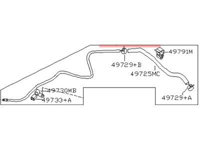 Nissan 49721-CK010 Hose & Tube Assy-Power Steering