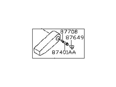 Nissan 87700-7S00D Front Seat Armrest Assembly Right