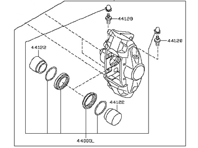 Nissan 44011-1EA4A Brake-Rear LH