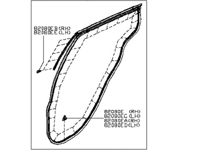 Nissan Juke Door Seal - 82831-1KA0A