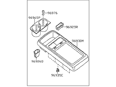 Nissan 96931-ZM70C Finisher-Console