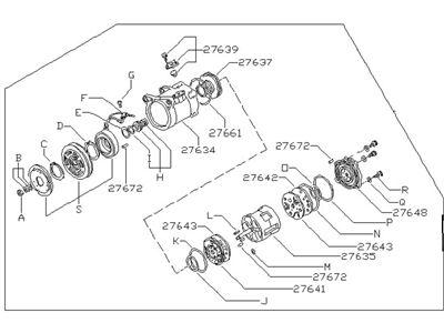 Nissan 92600-21L11 Compressor W/CLUTCH