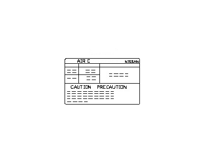 Nissan 27096-17C01 FINISHER-Label A/C Caution