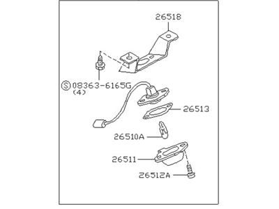 Nissan B6510-23G20 Lamp Assembly-Licence,RH