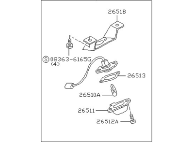 Nissan B6510-23G00 Lamp Assembly-License