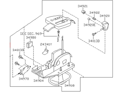 Nissan Sentra Automatic Transmission Shifter - 34901-6Z800