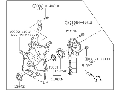 1993 Nissan Stanza Timing Cover - 13500-1E402