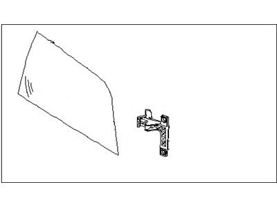 Nissan 83341-7S100 Glass-Side Window, 2ND LH