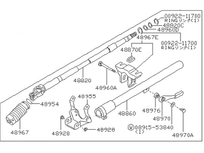 1983 Nissan Pulsar NX Steering Column - 48805-06M02