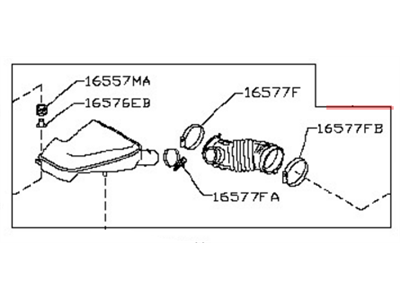 Nissan Rogue Air Duct - 16576-JG30A