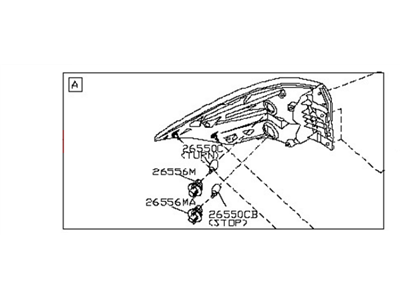 Nissan 26555-3KA0A Combination Lamp Assy-Rear,LH