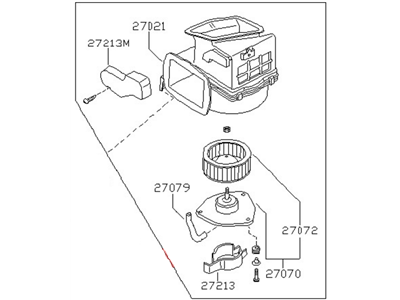 1988 Nissan 200SX Blower Motor - 27200-06F05