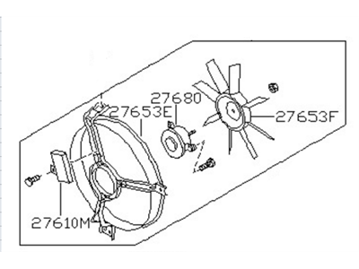 Nissan 200SX Fan Motor - 92120-07F00