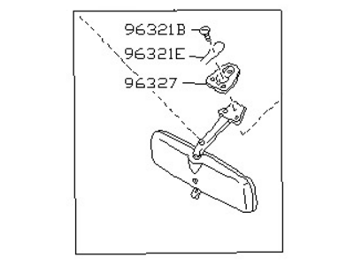 1995 Nissan 240SX Car Mirror - 96321-65F00