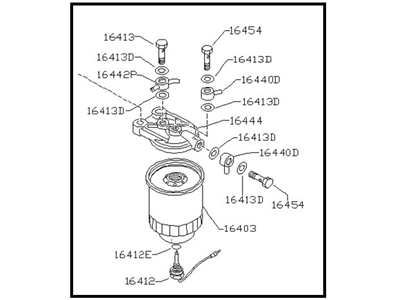 Nissan 720 Pickup Fuel Filter - 16400-34W01